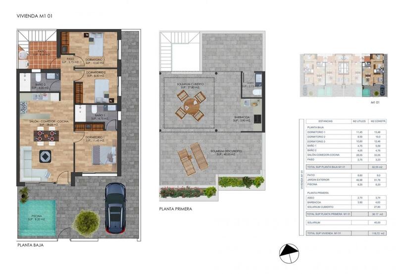 3 Schlafzimmer Stadthaus zu verkaufen