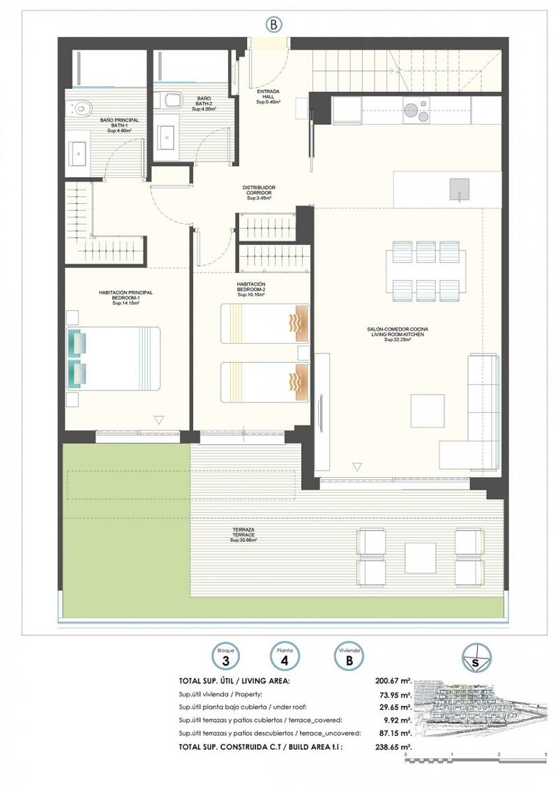 3 Cuarto Apartamento en venta