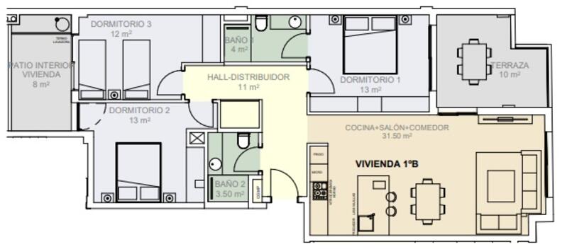 3 Cuarto Apartamento en venta