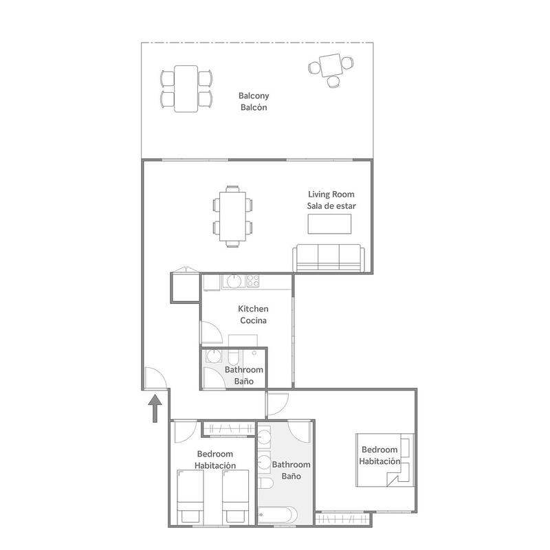 2 Cuarto Apartamento en venta