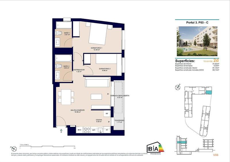 2 Schlafzimmer Appartement zu verkaufen