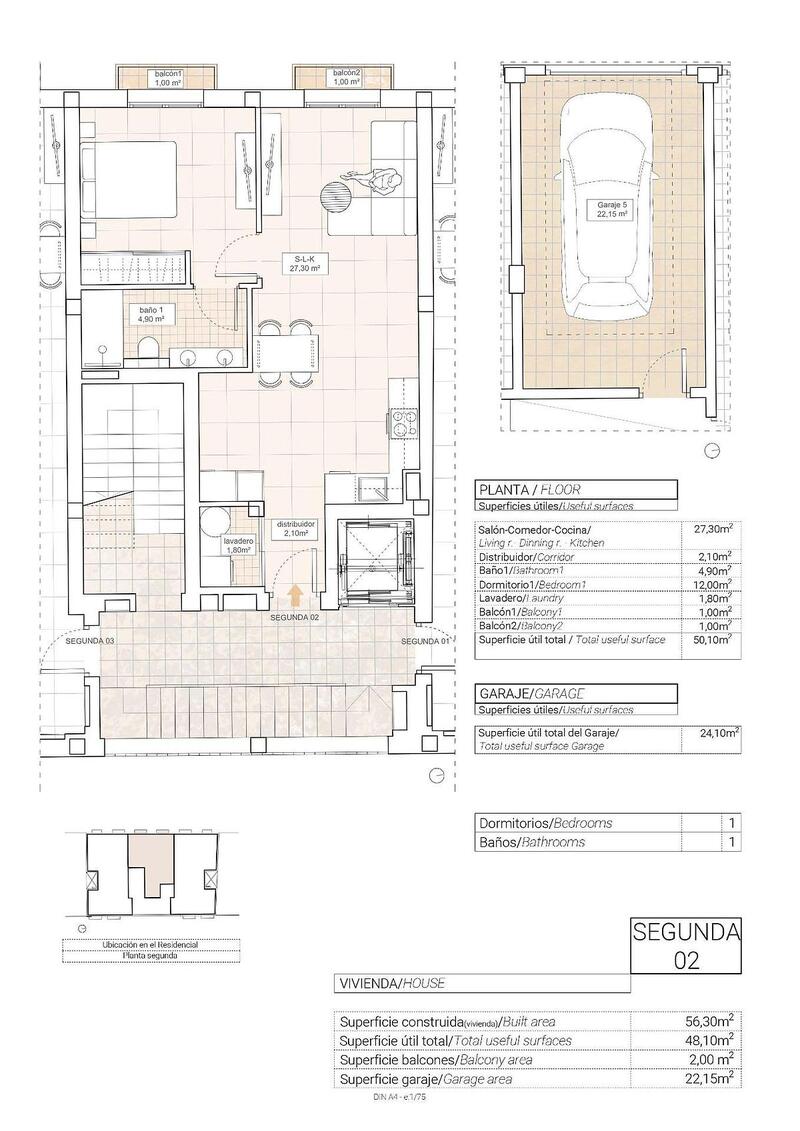 1 bedroom Apartment for sale