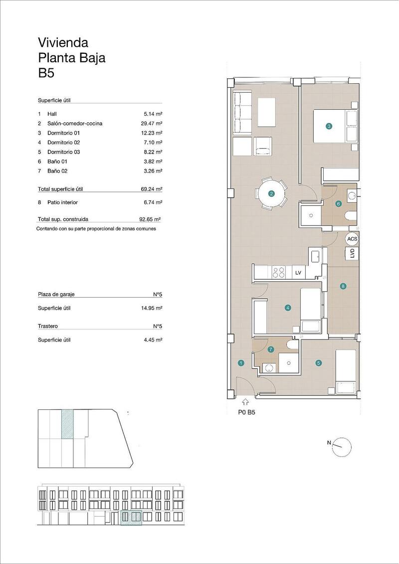 3 bedroom Apartment for sale