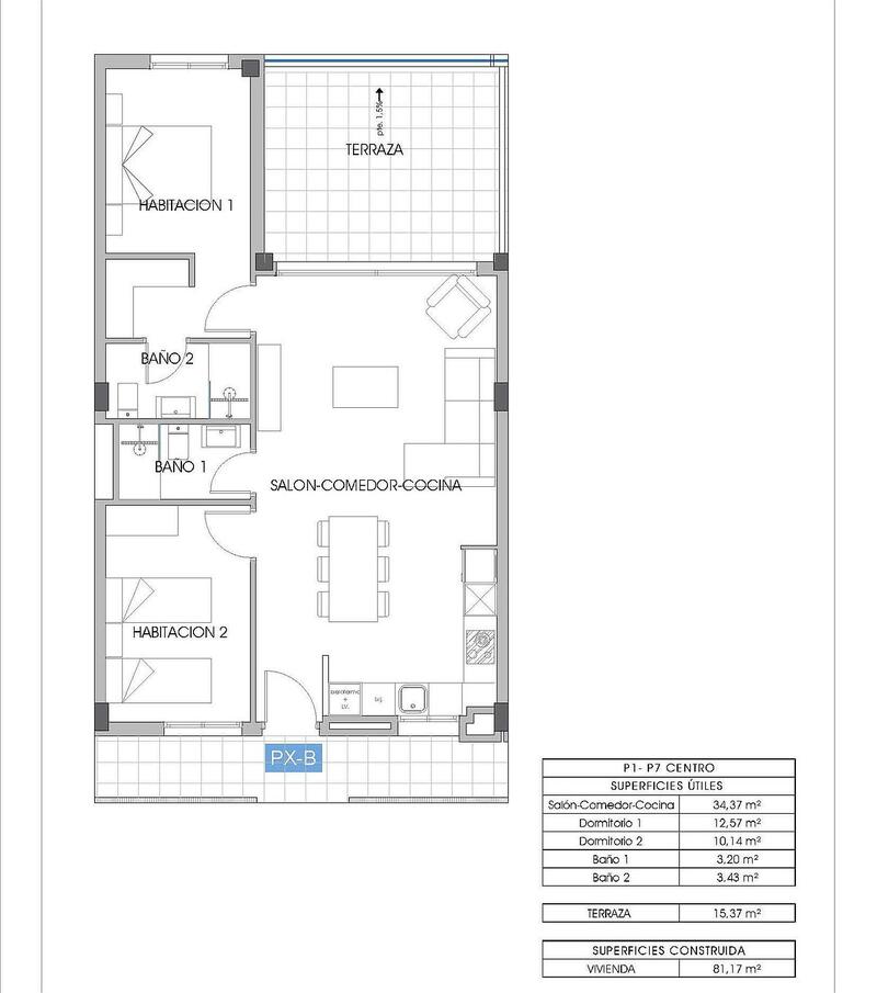 2 chambre Appartement à vendre
