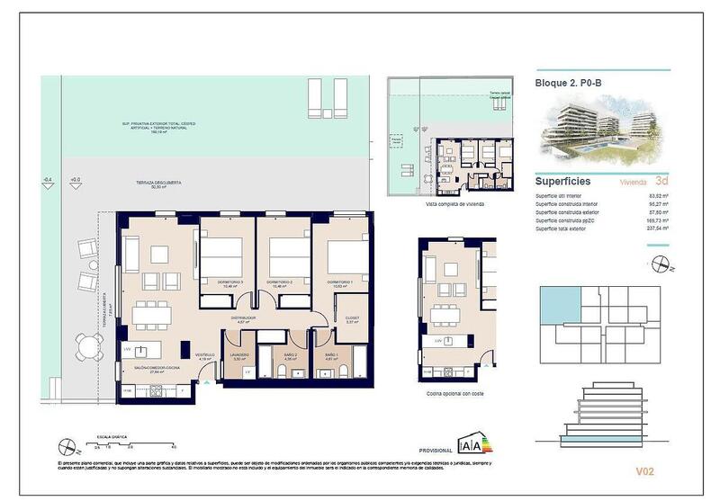 3 Schlafzimmer Appartement zu verkaufen