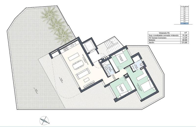3 Schlafzimmer Appartement zu verkaufen