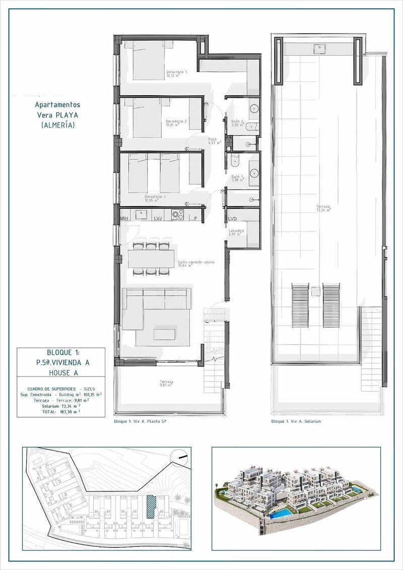 3 slaapkamer Appartement Te koop