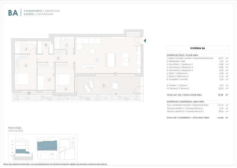 3 slaapkamer Appartement Te koop