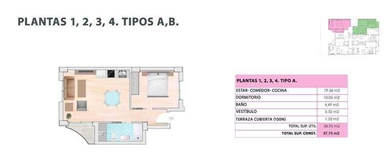 1 slaapkamer Appartement Te koop 1 slaapkamer Appartement Te koop