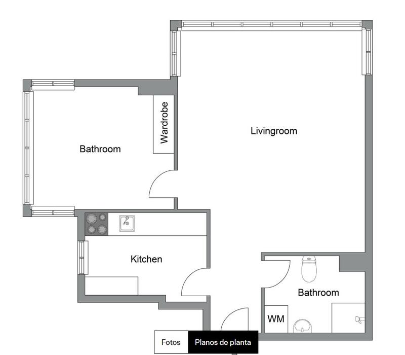 1 slaapkamer Appartement Te koop
