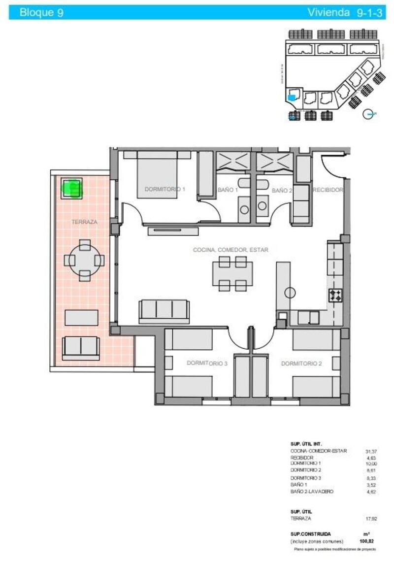 3 bedroom Apartment for sale