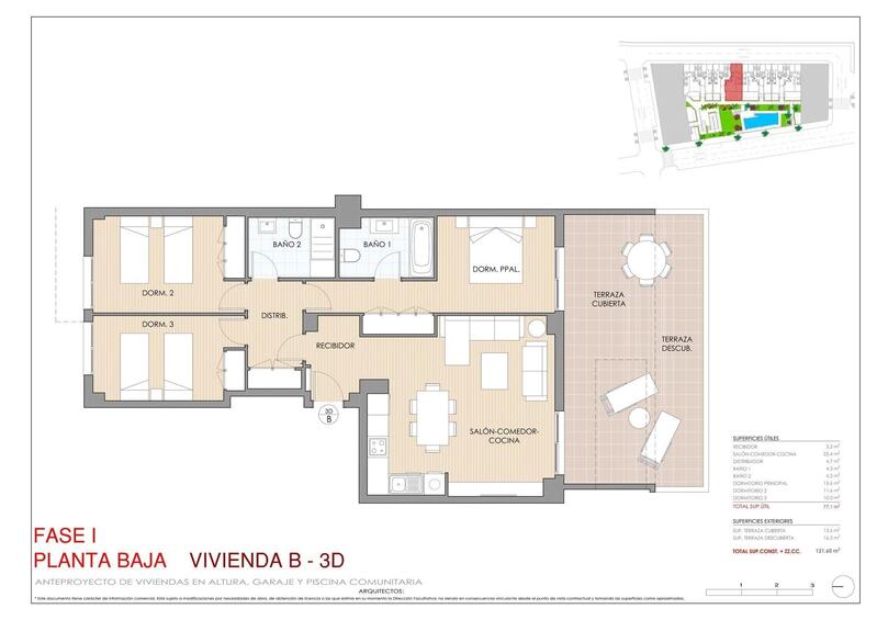 3 Schlafzimmer Appartement zu verkaufen