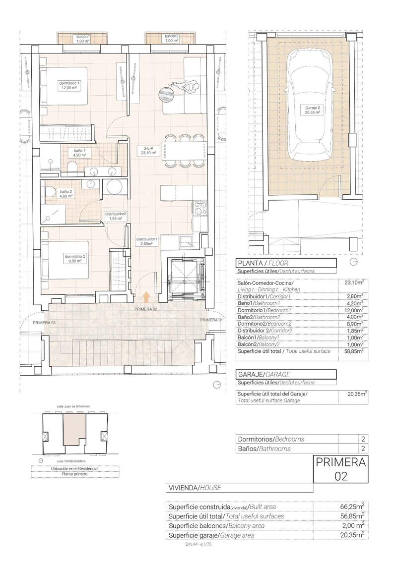 2 Schlafzimmer Appartement zu verkaufen