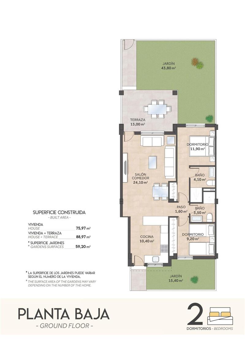 2 chambre Villa à vendre