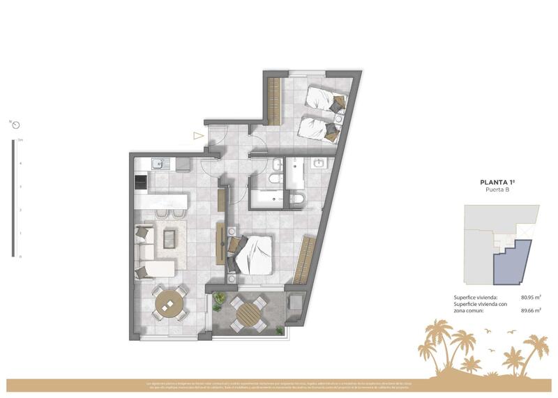 2 Schlafzimmer Appartement zu verkaufen