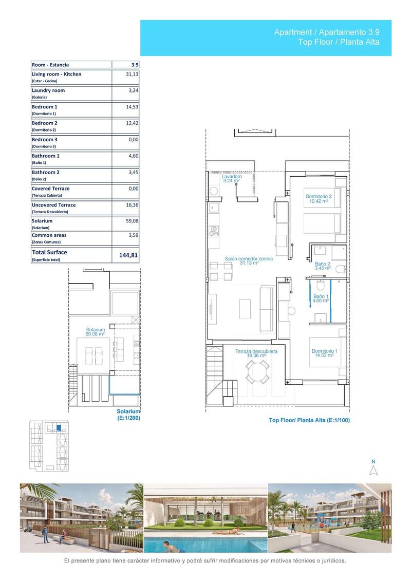 2 Schlafzimmer Appartement zu verkaufen