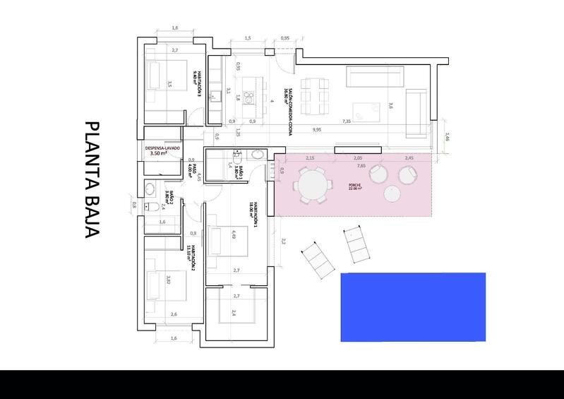 3 sovrum Villa till salu