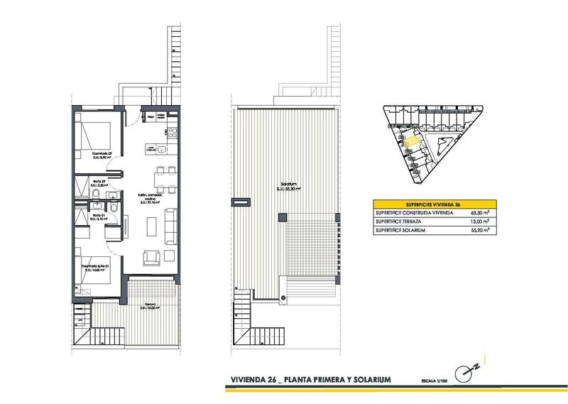 2 slaapkamer Appartement Te koop