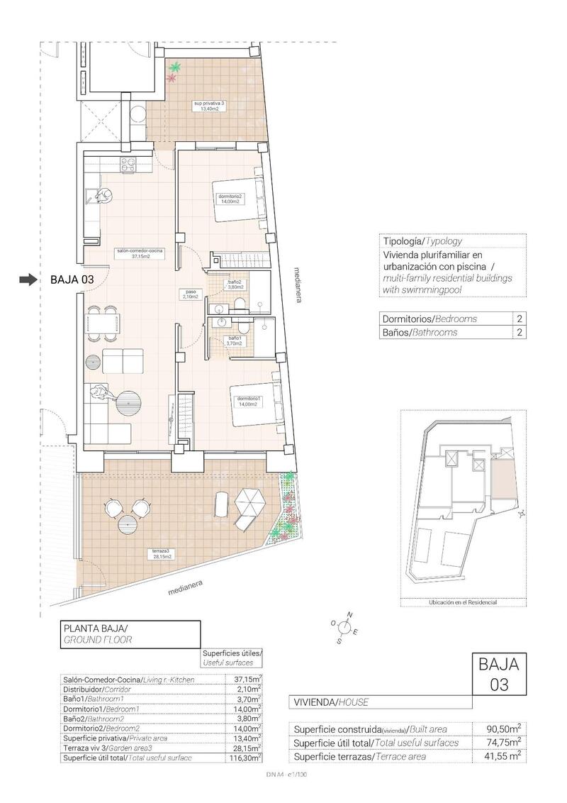 2 chambre Appartement à vendre
