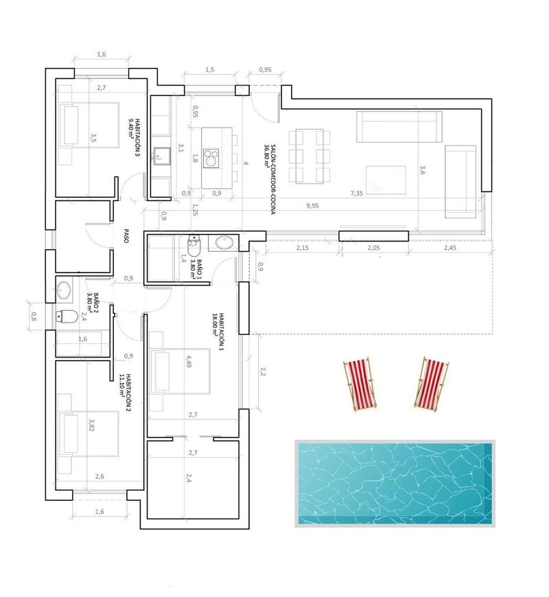 3 chambre Villa à vendre