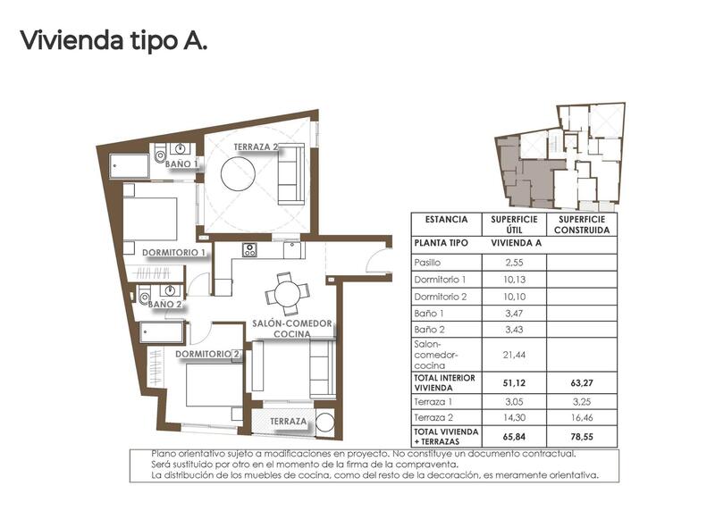 2 slaapkamer Appartement Te koop