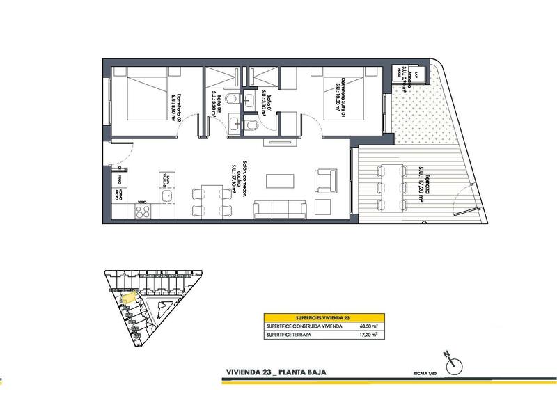 2 slaapkamer Appartement Te koop