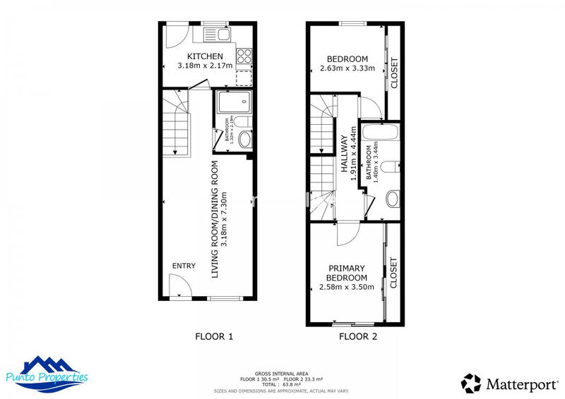 2 Schlafzimmer Stadthaus zu verkaufen