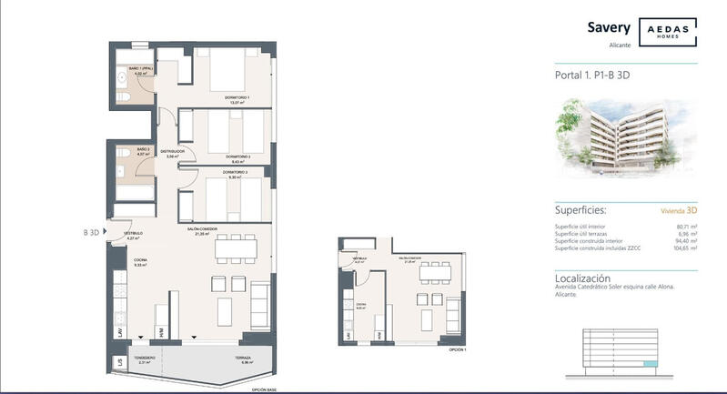 3 chambre Appartement à vendre