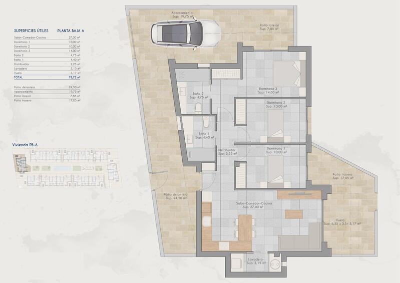 3 Schlafzimmer Appartement zu verkaufen