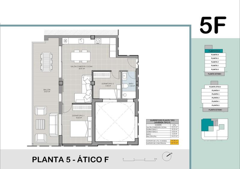 2 slaapkamer Appartement Te koop