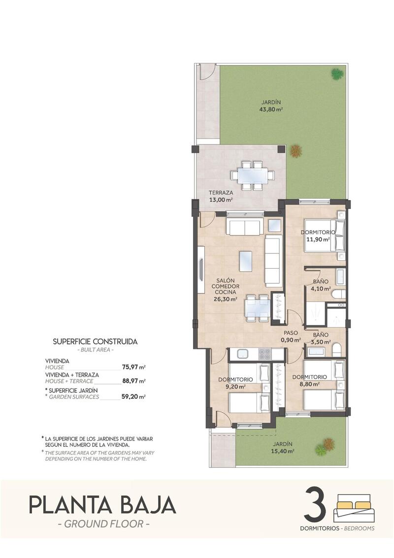 3 Schlafzimmer Appartement zu verkaufen