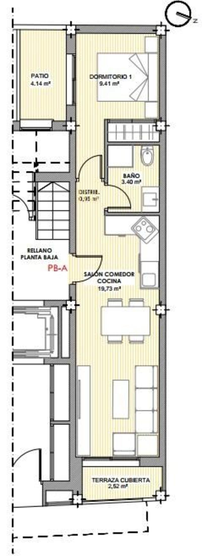 1 slaapkamer Appartement Te koop