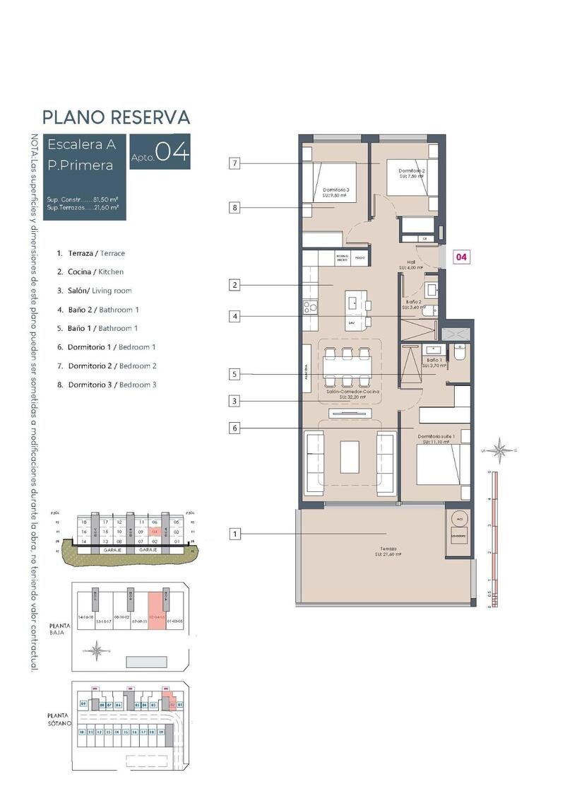 3 Schlafzimmer Appartement zu verkaufen