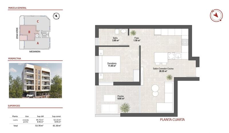 1 slaapkamer Appartement Te koop