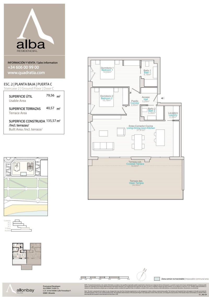 3 Schlafzimmer Appartement zu verkaufen