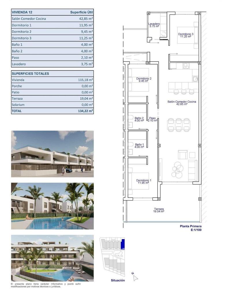3 Cuarto Apartamento en venta