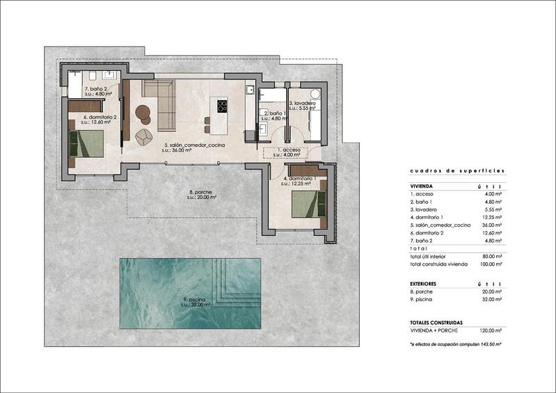 2 Cuarto Villa en venta