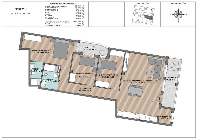 3 slaapkamer Appartement Te koop