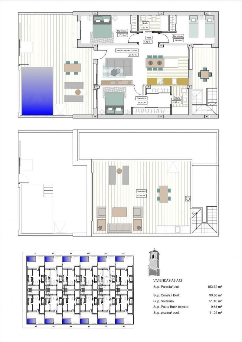 3 Schlafzimmer Duplex zu verkaufen