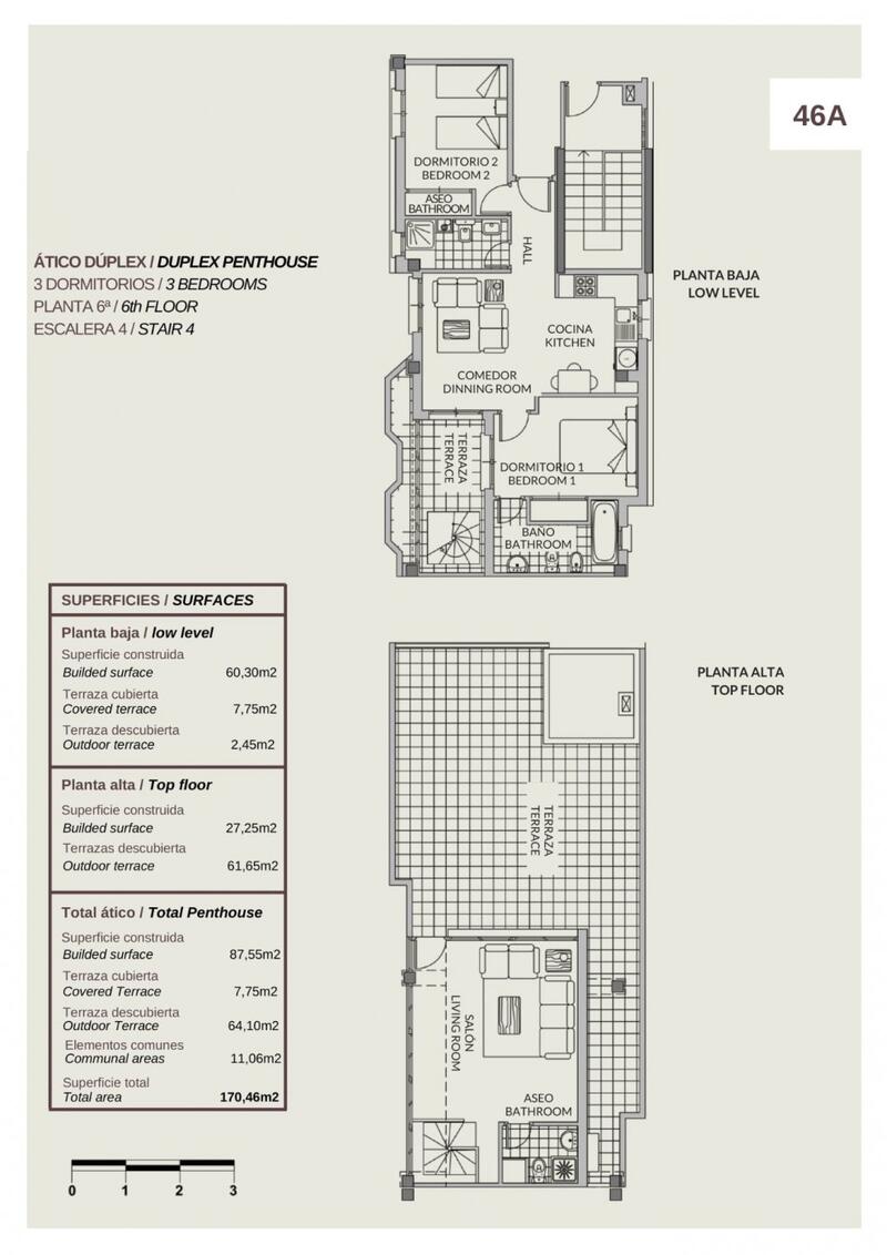 3 chambre Appartement à vendre