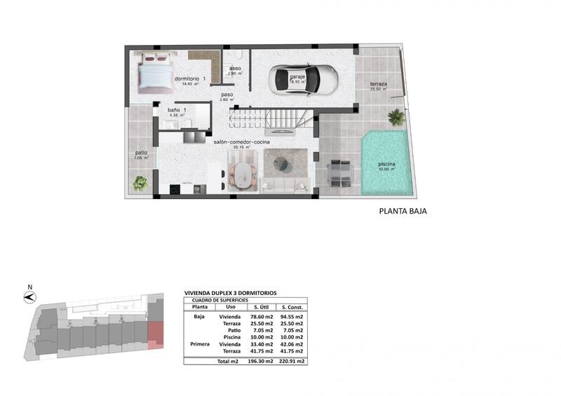 3 sovrum Duplex till salu
