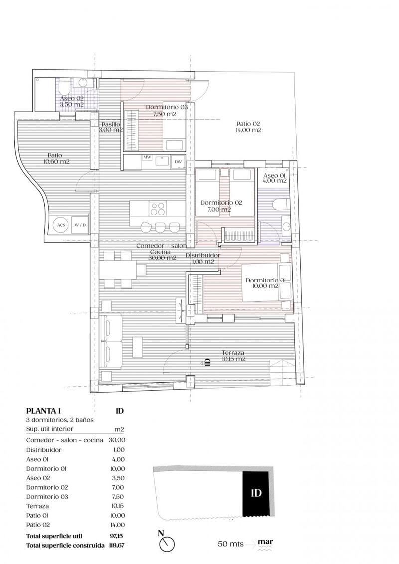 3 chambre Appartement à vendre