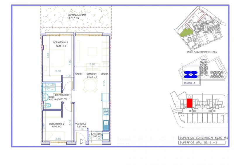 2 Schlafzimmer Appartement zu verkaufen