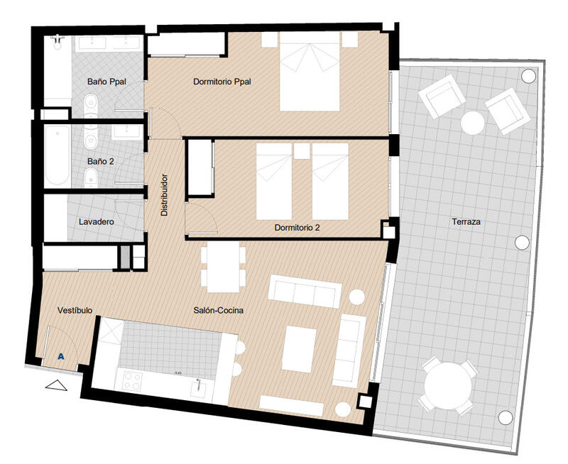 3 slaapkamer Appartement Te koop