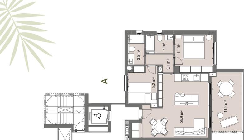 2 slaapkamer Appartement Te koop