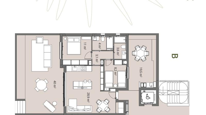 2 Schlafzimmer Appartement zu verkaufen