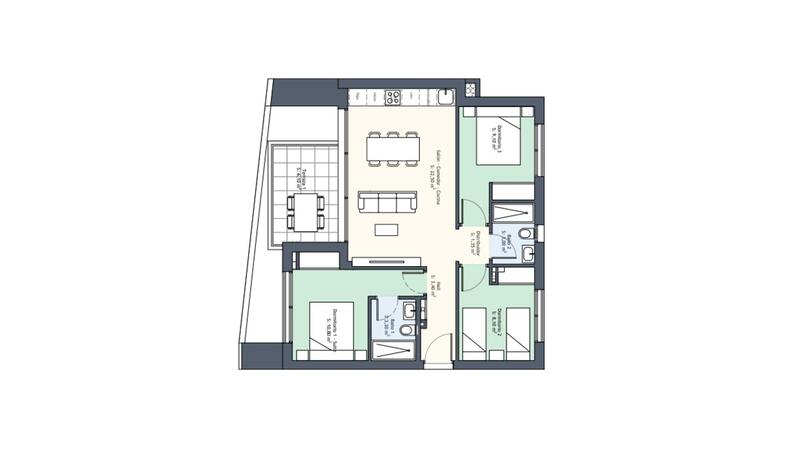 3 Schlafzimmer Appartement zu verkaufen