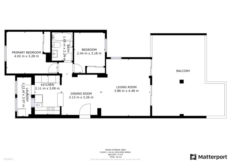 2 Cuarto Apartamento en venta