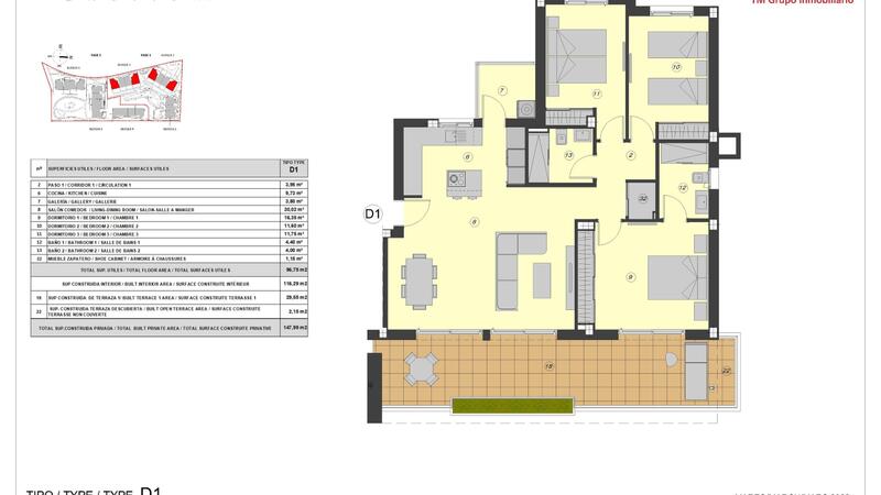 3 slaapkamer Appartement Te koop