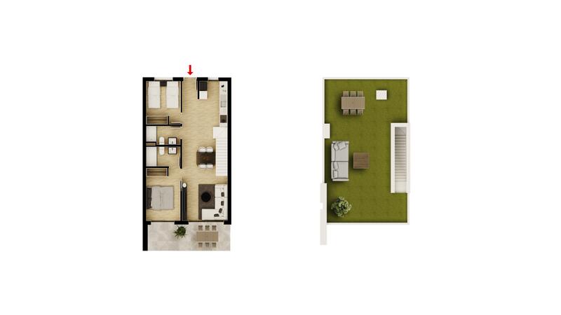 2 Cuarto Apartamento en venta